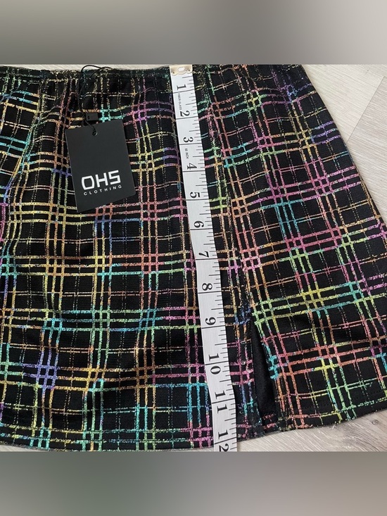 OHS Holographic Plaid Mini Skirt ✨🖤 - Picture 4 of 6